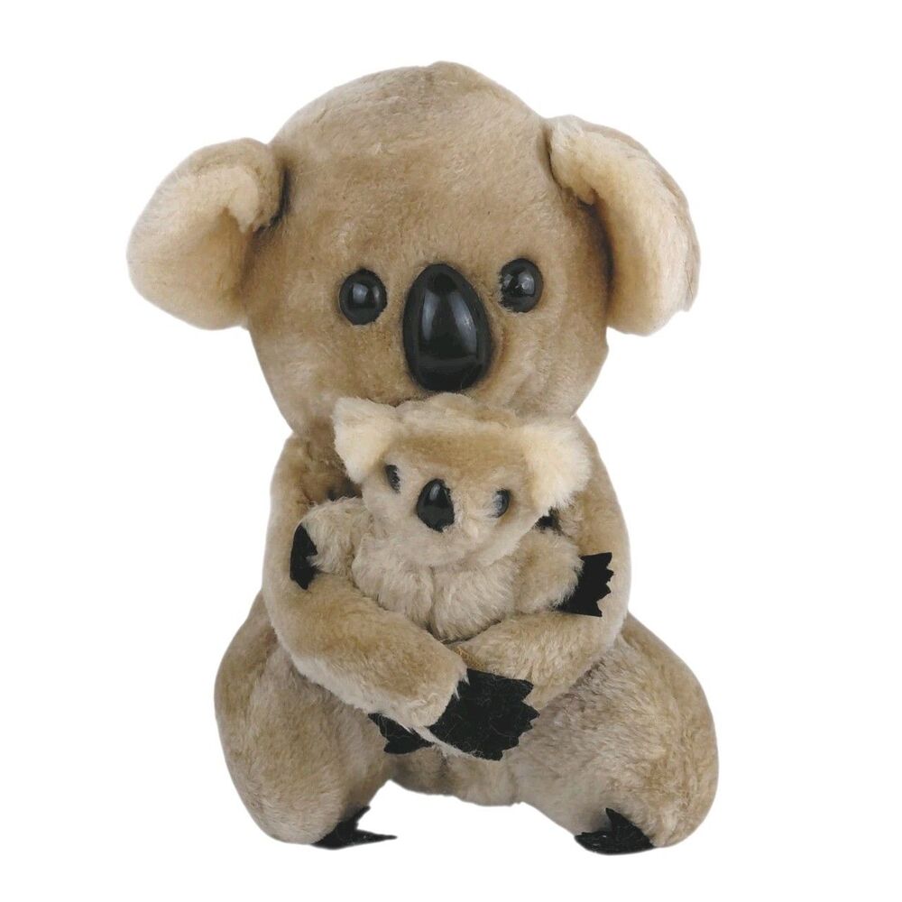 Dakin Koala Bears Mom and Baby Plush 1978 Hugging